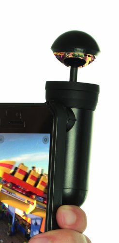 Bubblescope 360 Grad Kameralinse mit Clip-On Schutzhülle Case Cover für iPhone 5/5S - Schwarz -